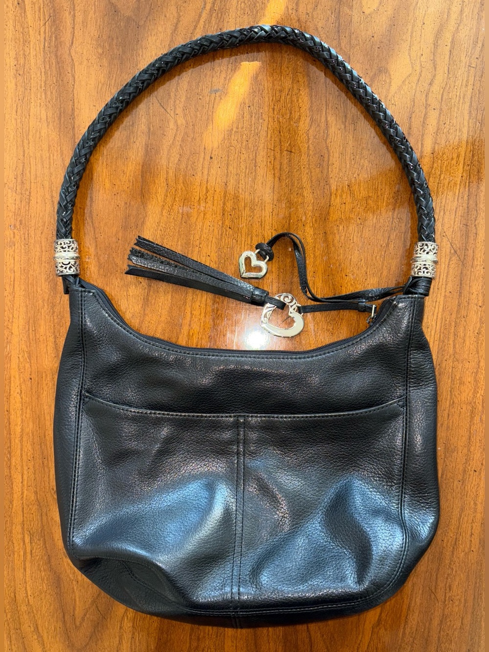 Brighton Barbados Pebbled Leather Shoulder Hobo Bag